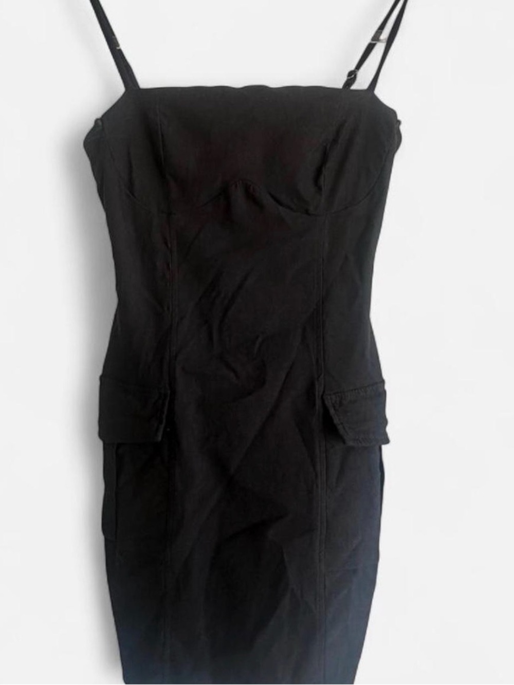 Windsor Black Spaghetti-Strap Sheath Dress